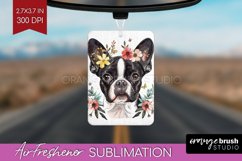 Floral Dog Air Freshener PNG - Flowers PNG Sublimation Product Image 1