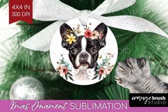 Floral Dog Ornament PNG - Flowers PNG Sublimation Product Image 1