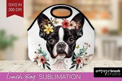 Floral Dog Lunch Bag - Flowers Lunch Bug PNG Sublimation Product Image 1