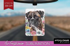 Floral Dog Air Freshener PNG - Flowers PNG Sublimation Product Image 1