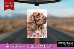 Floral Dog Air Freshener PNG - Flowers PNG Sublimation Product Image 1