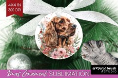 Floral Dog Ornament PNG - Flowers PNG Sublimation Product Image 1