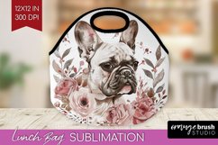 Floral Dog Lunch Bag - Flowers Lunch Bug PNG Sublimation Product Image 1