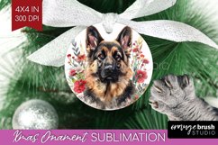 Floral Dog Ornament PNG - Flowers PNG Sublimation Product Image 1