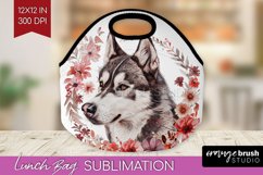 Floral Dog Lunch Bag - Flowers Lunch Bug PNG Sublimation Product Image 1