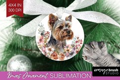 Floral Dog Ornament PNG - Flowers PNG Sublimation Product Image 1