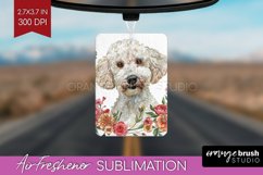 Floral Dog Air Freshener PNG - Flowers PNG Sublimation Product Image 1