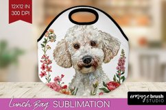Floral Dog Lunch Bag - Flowers Lunch Bug PNG Sublimation Product Image 1