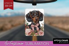 Floral Dog Air Freshener PNG - Flowers PNG Sublimation Product Image 1