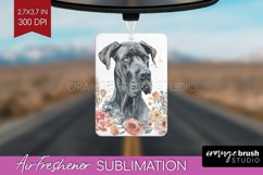 Floral Dog Air Freshener PNG - Flowers PNG Sublimation Product Image 1