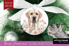 Floral Dog Ornament PNG - Flowers PNG Sublimation Product Image 1