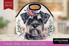 Floral Dog Lunch Bag - Flowers Lunch Bug PNG Sublimation Product Image 1