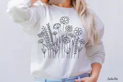 Wildflower Bloom Svg, Flower Meadow SVG, Flowers Svg Product Image 2