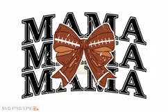Fall Season Football Mama Coquette Bow SVG T-shirt Design Product Image 1