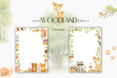 Woodland Animals Watercolor Clipart Nursery Set Product Image 3