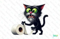 Funny Black Cats Sublimation Clipart Product Image 1