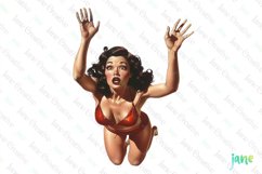 Funny Pin-up Girl Sublimation Clipart Product Image 1