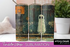 Ghost Tumbler Wrap - Vintage Halloween Tumbler Sublimation Product Image 1