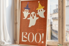 Boo Ghost Halloween Wall Print - Spooky Wall Decor Product Image 3