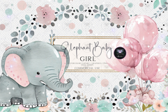 Elephant Baby Girl Bundle Clipart Product Image 1