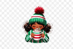 Girl Enjoy Hot Drink Clipart Product Image 2