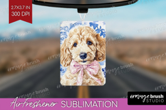 Goldendoodle Dog Air Freshener PNG Floral Dog PNG Product Image 1