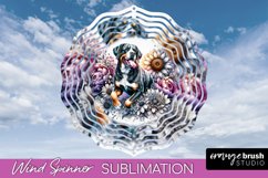 Greater Swiss Mountain Wind Spinner Dog Sublimation Floral Product Image 1