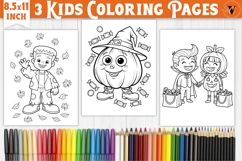 Halloween Kids Coloring Pages Bundle | Coloring book Product Image 12