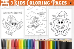 Halloween Kids Coloring Pages Bundle | Coloring book Product Image 14