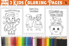 Halloween Kids Coloring Pages Bundle | Coloring book Product Image 15