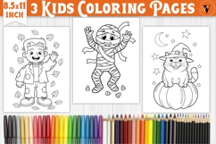 Halloween Kids Coloring Pages Bundle | Coloring book Product Image 16