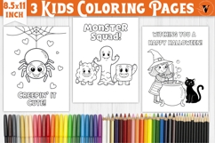 Halloween Kids Coloring Pages Bundle | Coloring book Product Image 17