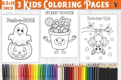Halloween Kids Coloring Pages Bundle | Coloring book Product Image 18
