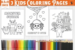 Halloween Kids Coloring Pages Bundle | Coloring book Product Image 19