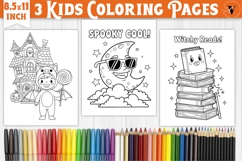 Halloween Kids Coloring Pages | Coloring book Product Image 1