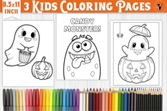 Halloween Kids Coloring Pages | Coloring book Product Image 1