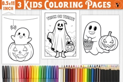 Halloween Kids Coloring Pages | Coloring book Product Image 1