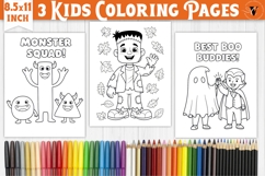 Halloween Kids Coloring Pages | Coloring book Product Image 1