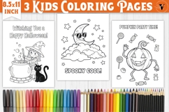 Halloween Kids Coloring Pages | Coloring book Product Image 1