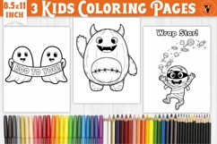 Halloween Kids Coloring Pages | Coloring book Product Image 1