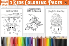 Halloween Kids Coloring Pages | Coloring book Product Image 1