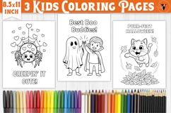 Halloween Kids Coloring Pages | Coloring book Product Image 1
