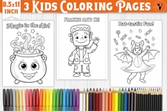 Halloween Kids Coloring Pages Bundle | Coloring book Product Image 7