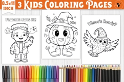 Halloween Kids Coloring Pages Bundle | Coloring book Product Image 8