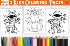 Halloween Kids Coloring Pages Bundle | Coloring book Product Image 10