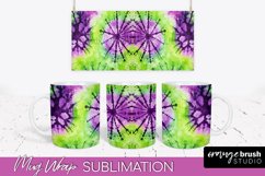 Halloween Tie Dye Coffee Mug Sublimation - Spooky Mug Wrap Product Image 1