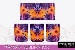 Halloween Tie Dye Coffee Mug Sublimation - Spooky Mug Wrap Product Image 1