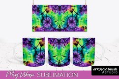 Halloween Tie Dye Coffee Mug Sublimation - Spooky Mug Wrap Product Image 1