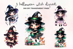 Halloween Witch Clipart PNG Product Image 1