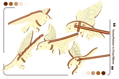 Laser Cut Bird Ornaments Bundle - Set of 5 Product Image 6